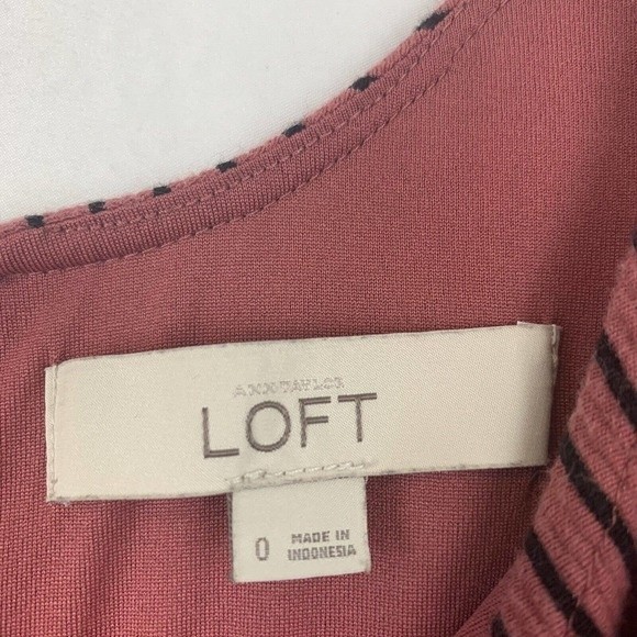 loft pink striped pocketed jumper dress 0 - Picture 5 of 5